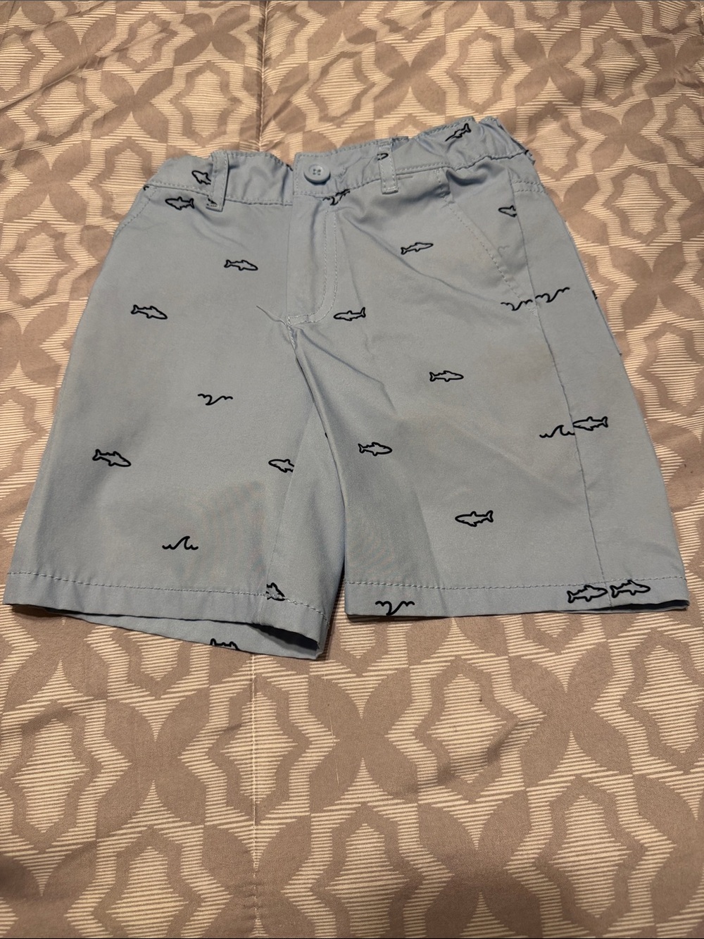 Cat & Jack Light Blue shorts with Shark Motif